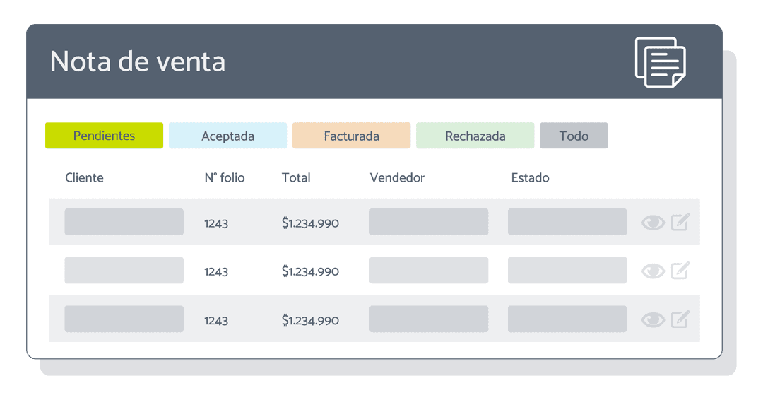Generación de notas de ventas
